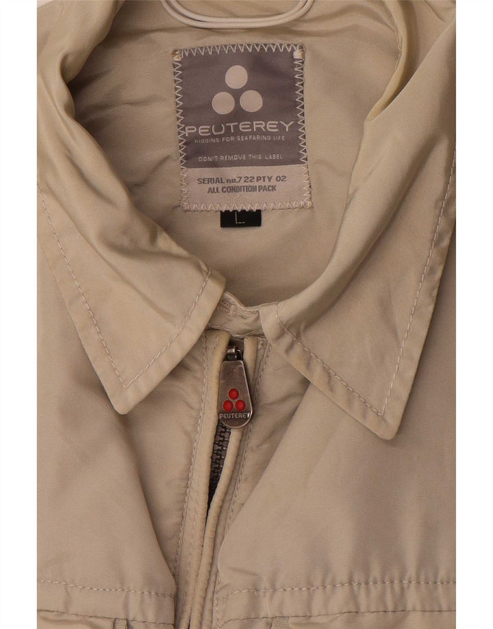 PEUTEREY Giacca utilitaria da uomo UK 40 Large Beige