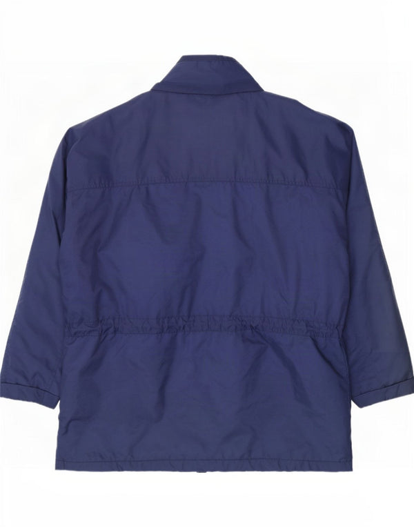 Giacca a vento con cappuccio da uomo Fila UK 40 Large in nylon blu navy