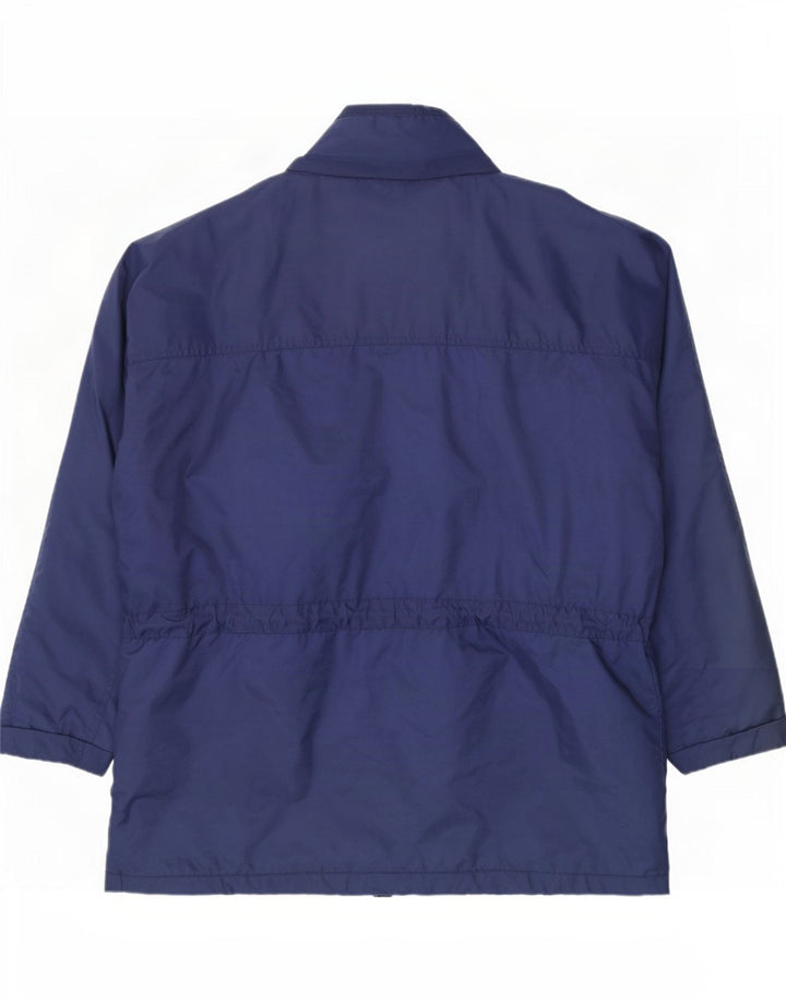 Giacca a vento con cappuccio da uomo Fila UK 40 Large in nylon blu navy