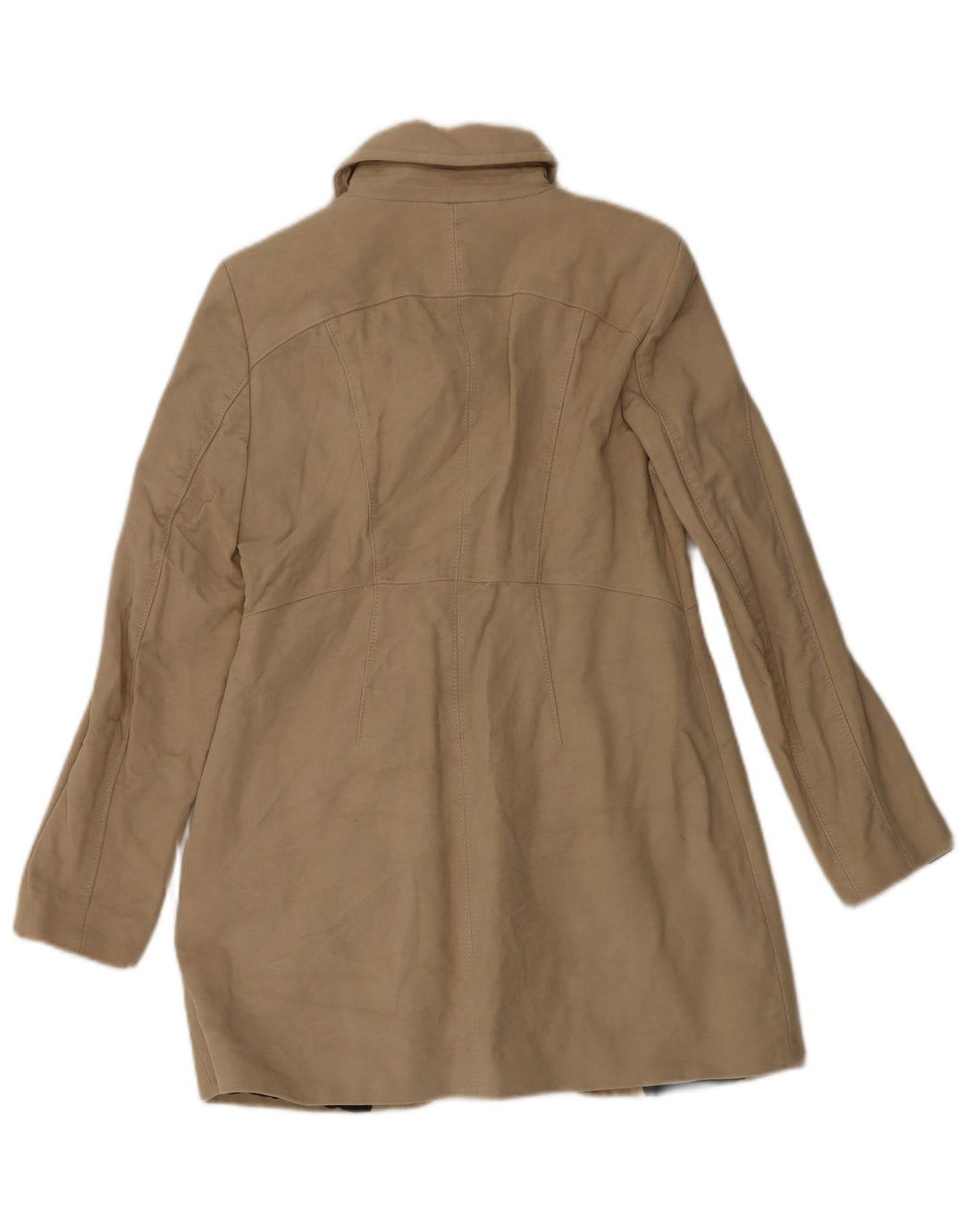 Cappotto Zara da donna UK 14 grande in cotone beige