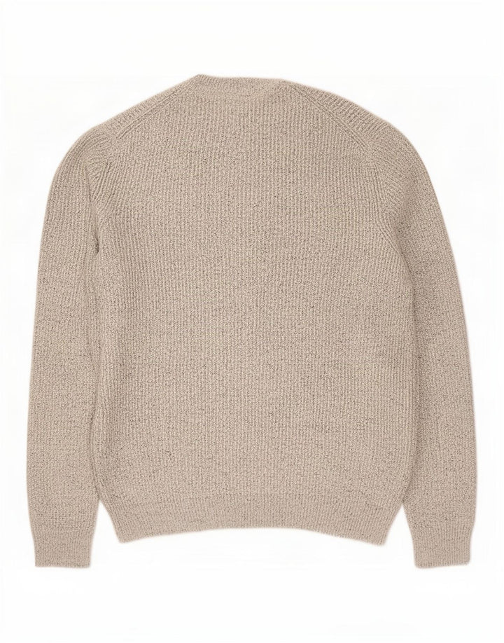 Maglione maglione girocollo da uomo Marks & Spencer grande poliammide screziato grigio