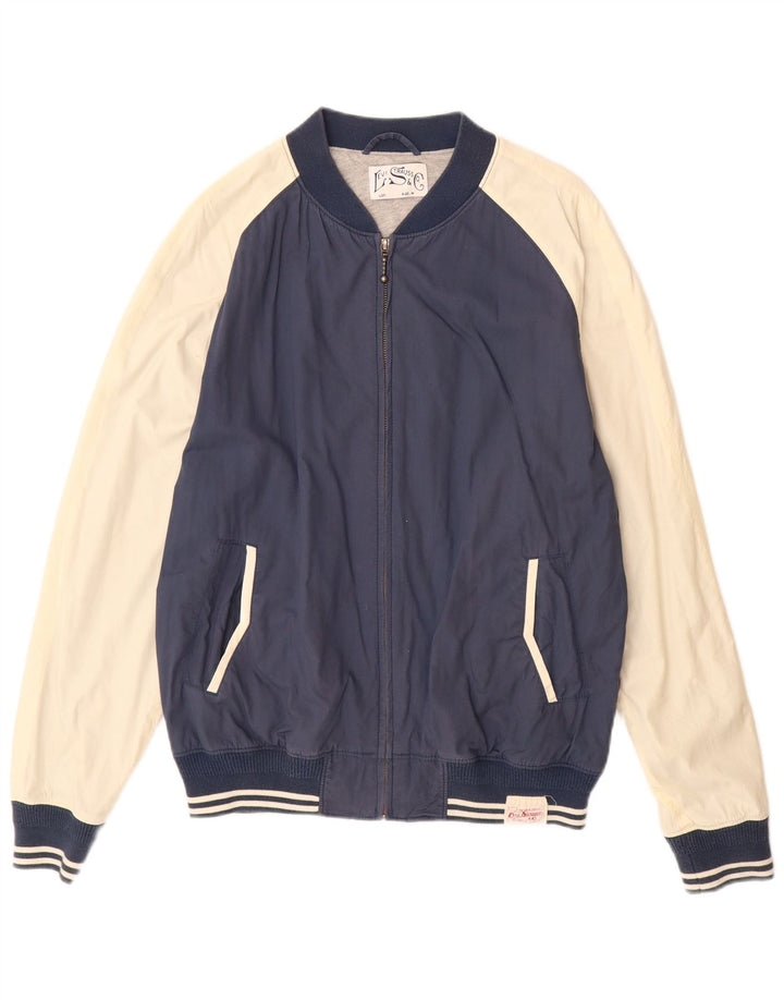 Giacca bomber da uomo Levi's UK 38 cotone color block blu navy medio