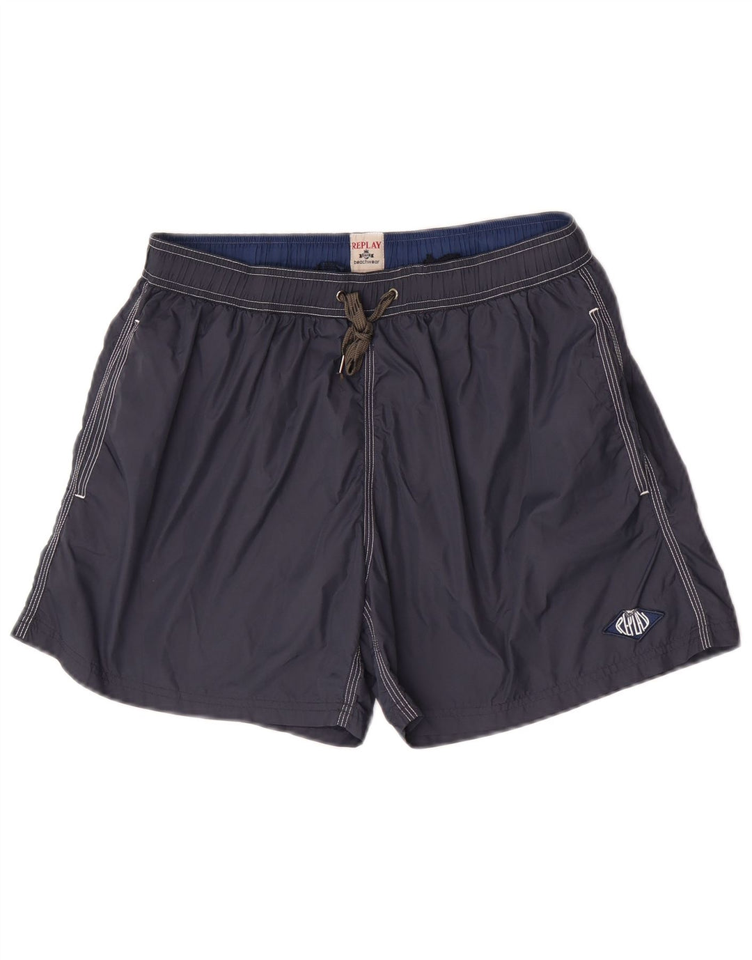 Replay Pantaloncini da bagno per ragazzi 11-12 anni Large Blu Navy in poliammide