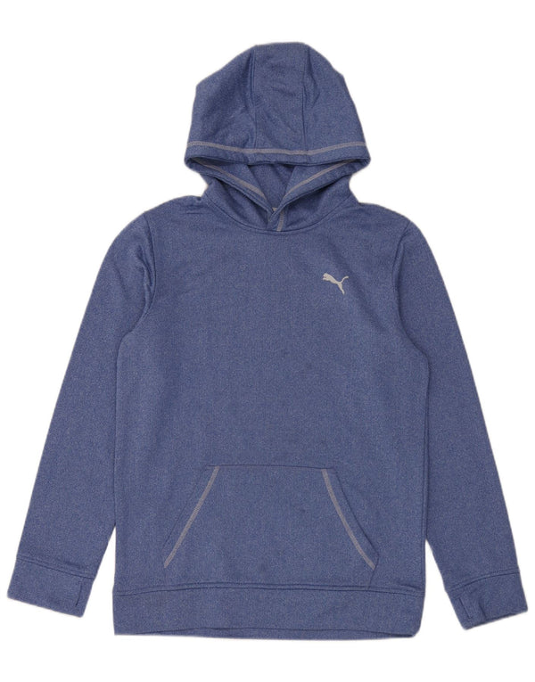 Felpa con cappuccio da ragazzo Puma 15-16 anni XL blu poliestere