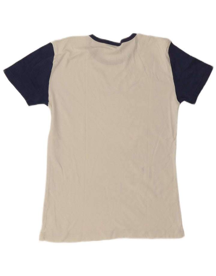 T-shirt grafica da uomo Fila Top in cotone color block medio bianco sporco