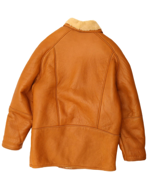 Giacca in shearling vintage da uomo UK 42 XL Beige