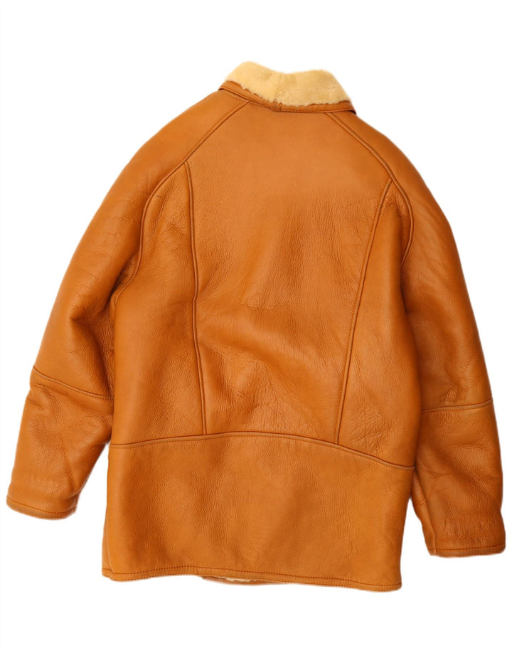 Giacca in shearling vintage da uomo UK 42 XL Beige