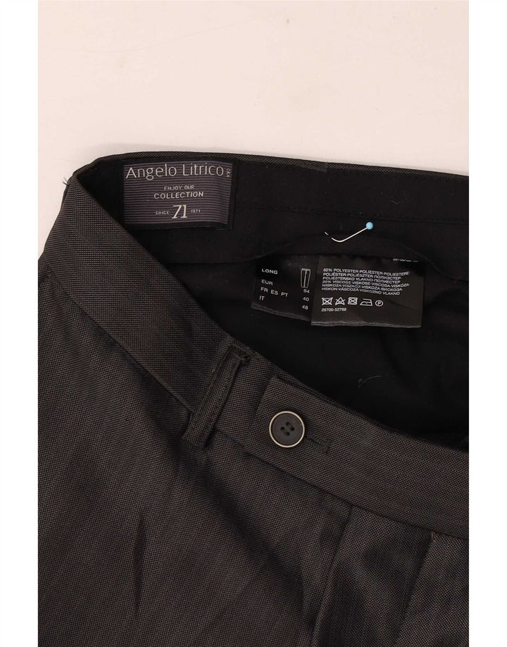 Pantaloni da Abito Dritti da Uomo Angelo Litrico IT 48 Medio W32 L33 Grigio