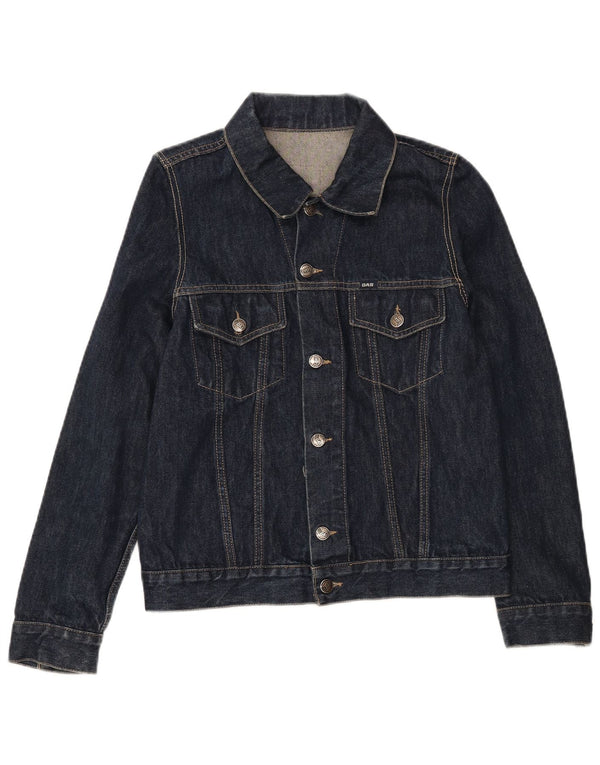 GAS Mens Blazer Jacket UK 36 Small Navy Blue Cotton