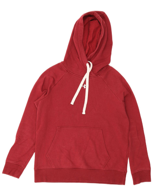 Felpa con cappuccio da uomo UNDER ARMOUR XS in cotone rosso