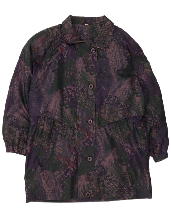 Cappotto vintage da donna a vento EU 38 medio multicolore geometrico