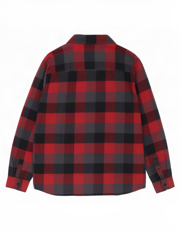 Camicia in flanella da uomo Regular Fit Quiksilver 2XL cotone a quadri rossi