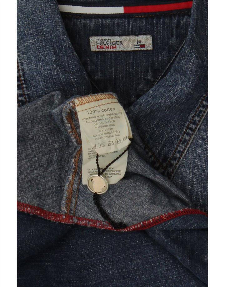 TOMMY HILFIGER Womens Denim Shirt UK 12 Medium Blue Cotton Vintage Tommy Hilfiger and Second-Hand Tommy Hilfiger from Messina Hembry 