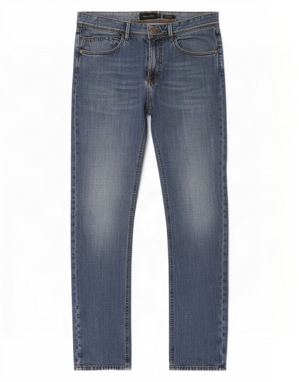 Massimo Dutti Jeans slim fit casual da uomo EU 42 Large W32 L33 Cotone blu