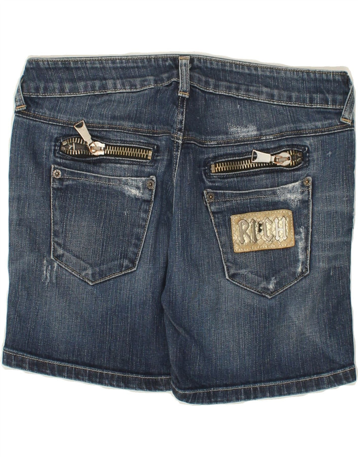RICHMOND Womens Distressed Denim Shorts W29 Medium Blue Cotton Vintage Richmond and Second-Hand Richmond from Messina Hembry 