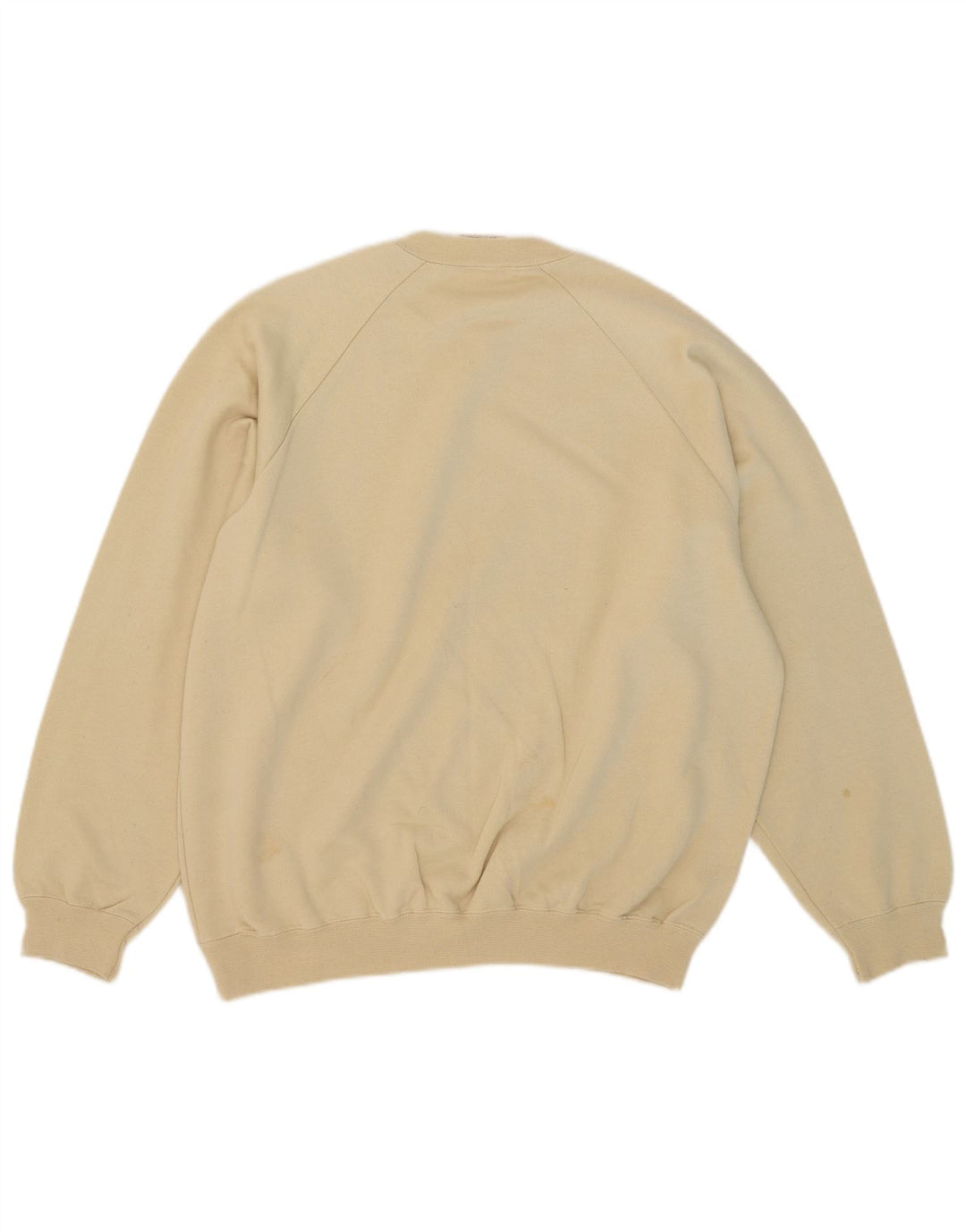 Felpa grafica da uomo Parmalat, maglione grande, cotone beige