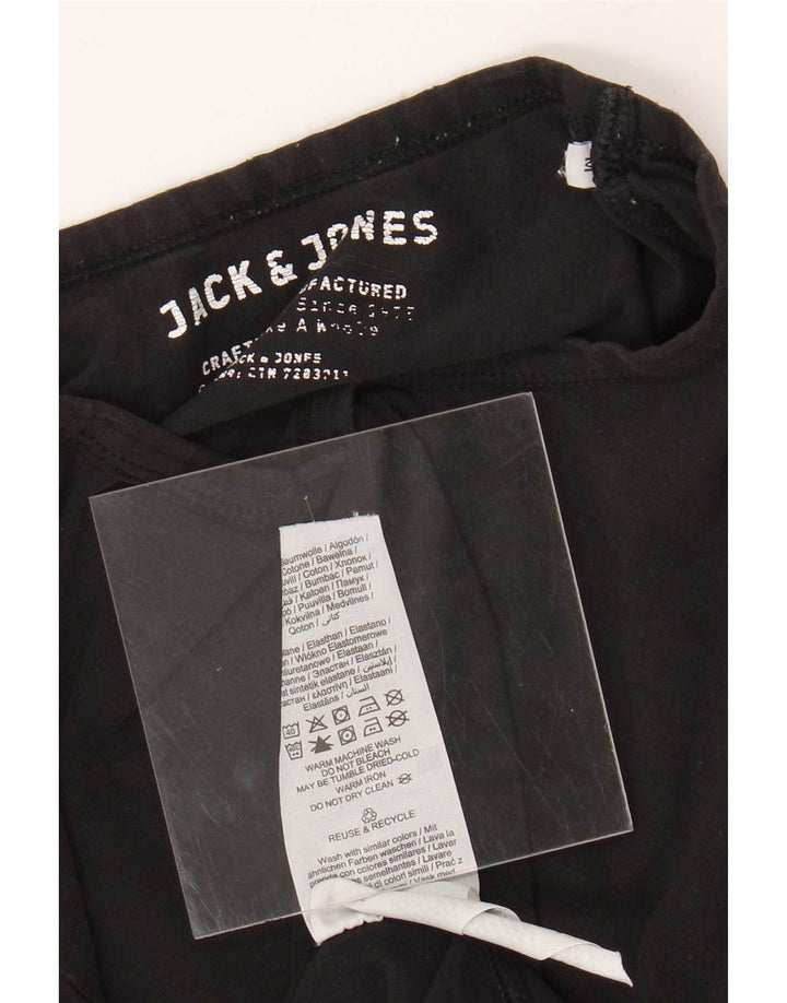 T-shirt da uomo Jack & Jones Top in cotone nero medio