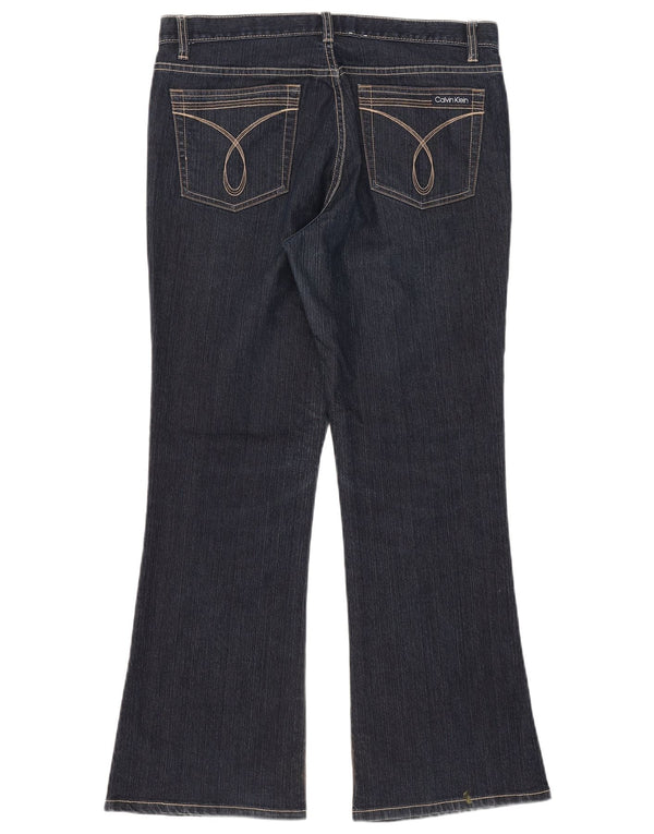 Jeans svasati da donna Calvin Klein US 10 Large W33 L29 Cotone blu navy