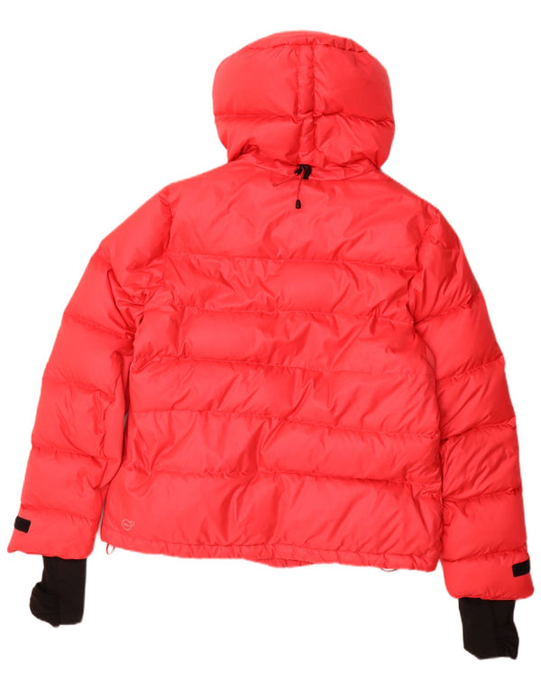 Puma Womens Hooded Padded Jacket UK 16 Large  Red Polyester