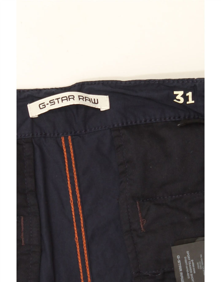 Pantaloncini cargo da uomo G-STAR W31 cotone blu navy medio