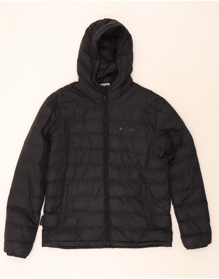 Giacca imbottita con cappuccio da uomo Mountain Warehouse UK 40 Large in nylon nero