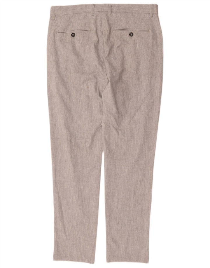 Pantaloni da abito slim da uomo Zara EU 40 medio W31 L31 poliestere grigio