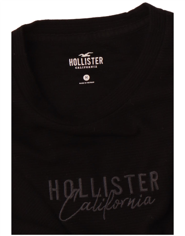 HOLLISTER Top grafico da uomo a maniche lunghe medio nero