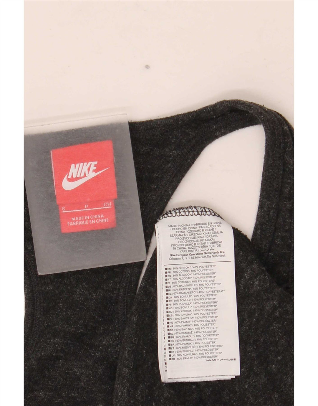 Canotta grafica da donna Nike UK 10 piccola in cotone chiazzato grigio