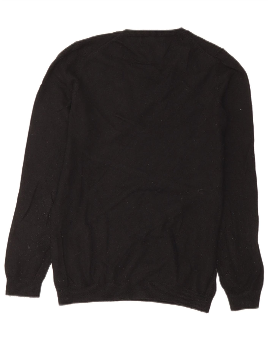 Maglione da donna Marks & Spencer con scollo a V UK 12 Viscosa nera media