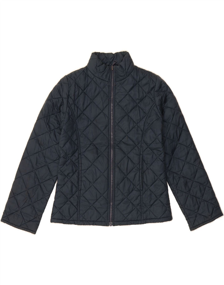 BENETTON Boys Quilted Jacket 9-10 Years Large Navy Blue Polyester Vintage Benetton and Second-Hand Benetton from Messina Hembry 
