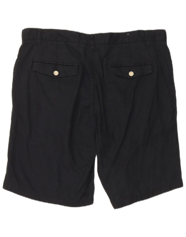 Pantaloncini chino da uomo Zara EU 46 XL W36 lino blu navy