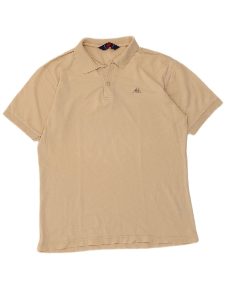 Polo Kappa Uomo Cotone Beige Medio