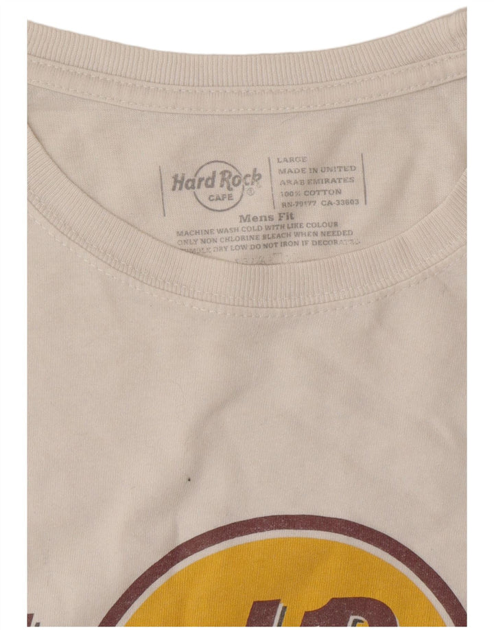 HARD ROCK CAFE T-shirt grafica da uomo Venice Top grande in cotone bianco