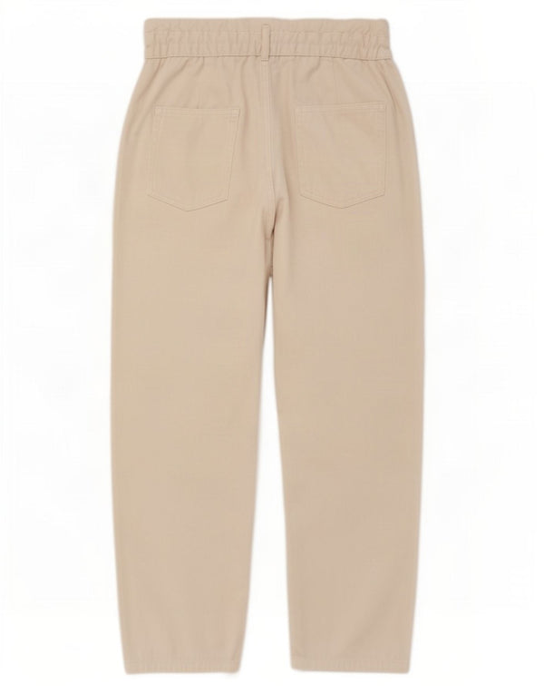 Jeans corti a vita alta da donna Zara EU 40 medio W30 L25 cotone beige