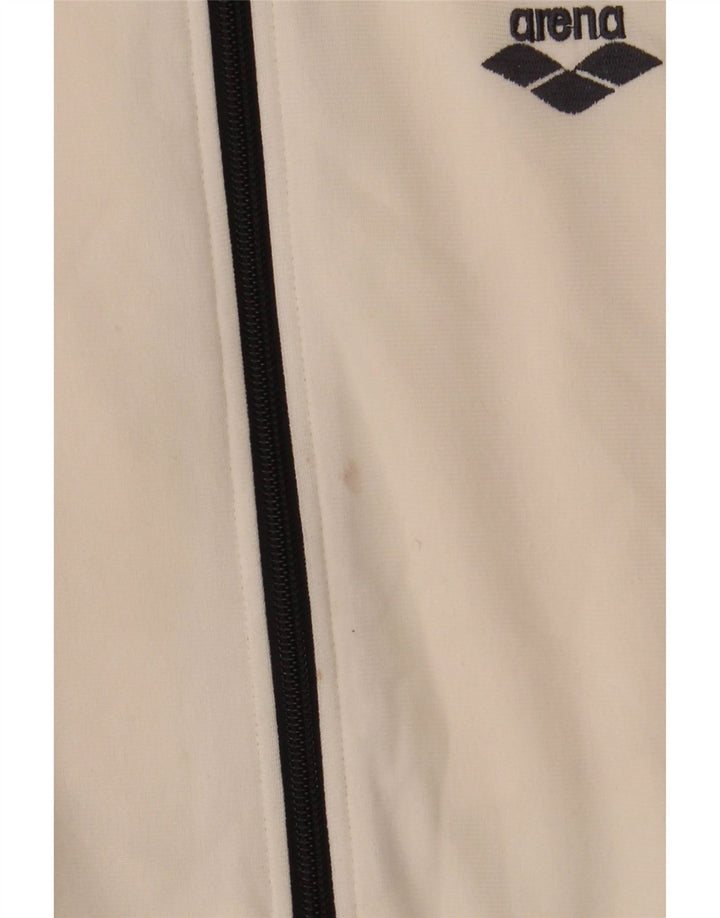 ARENA Giacca da tuta grafica da donna UK 12 Poliestere bianco medio