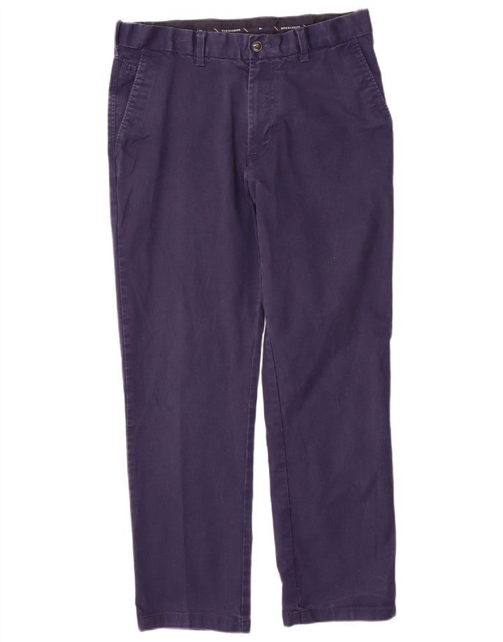 Pantaloni chino regolari Marks & Spencer da uomo Blue Harbour W34 L29 Blu Navy
