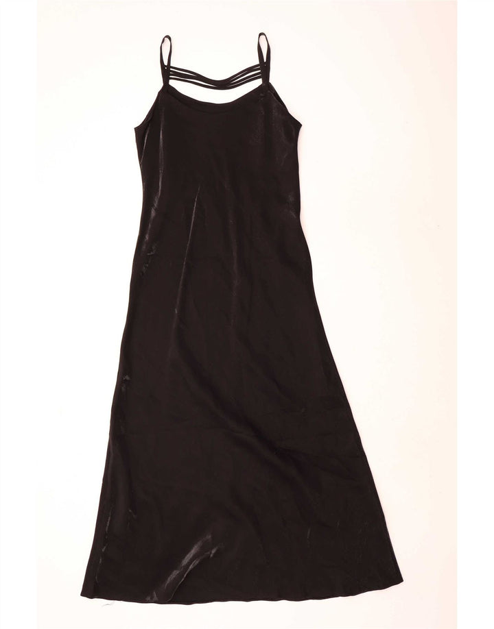 Abito lungo senza maniche da donna Just Elegance UK 16 grande poliestere nero