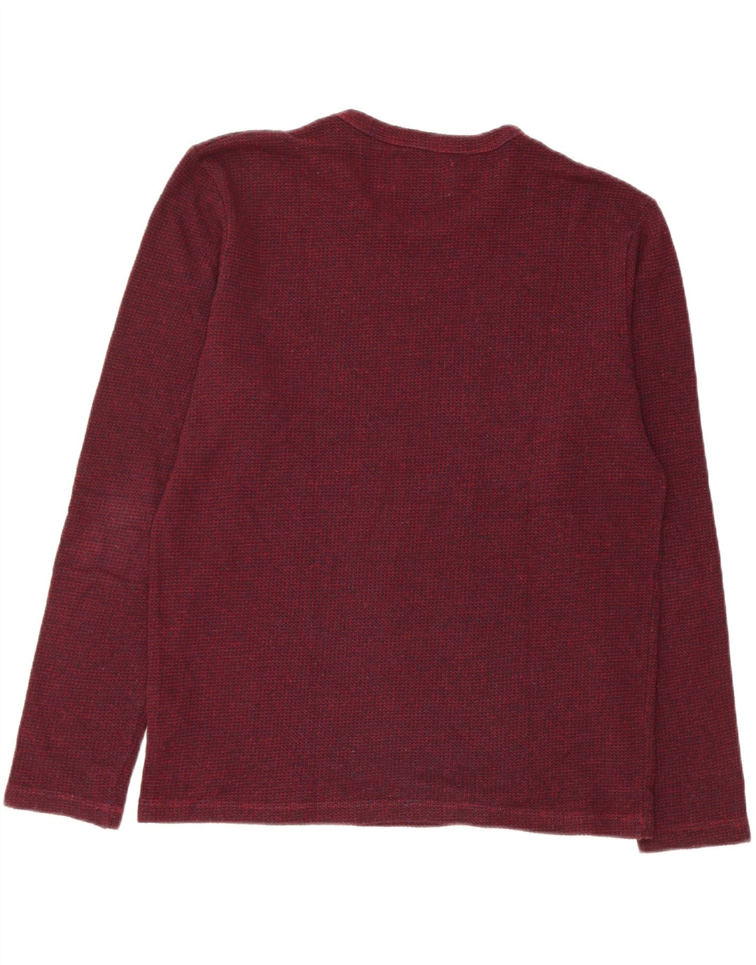 Jack & Jones Maglia da uomo a maniche lunghe grande in cotone screziato bordeaux