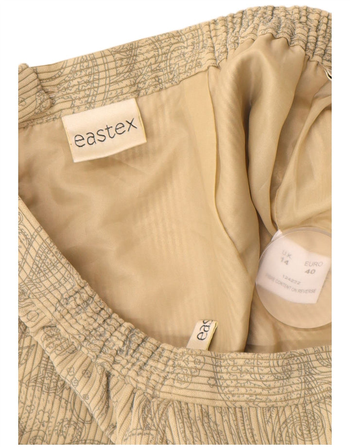 Gonna dritta in velluto a coste da donna EASTEX UK 14 Poliestere floreale beige medio
