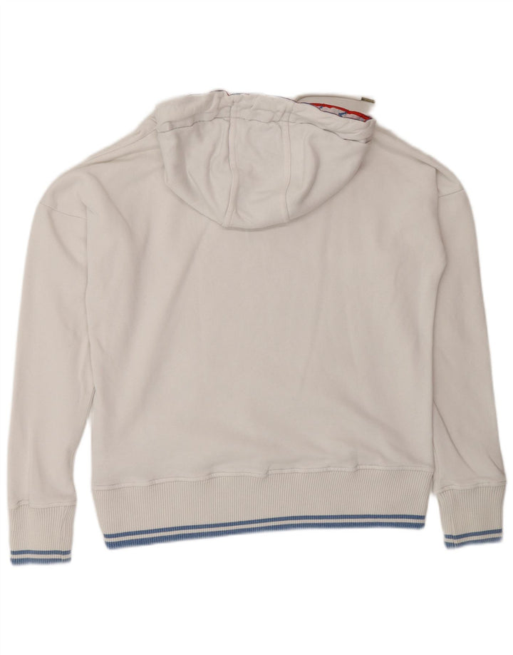 Maglione con cappuccio grafico da uomo Kappa piccolo in cotone bianco