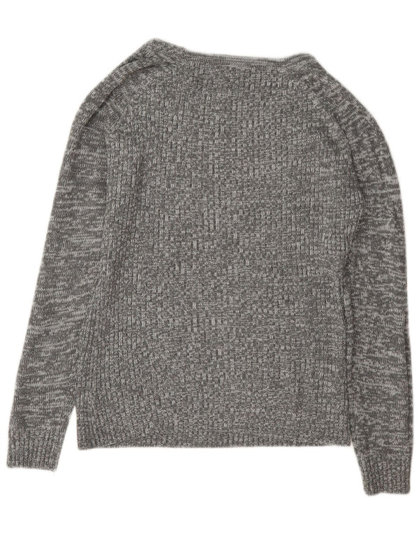 Maglione maglione con scollo a barca da donna Guess UK 14 Grigio medio chiazzato