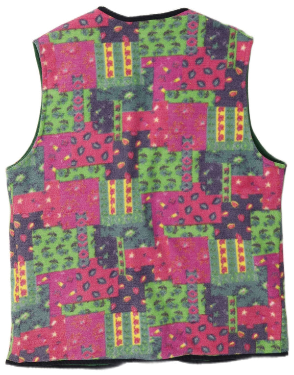 Gilet reversibile in pile da uomo Rifle UK 40 grande patchwork multicolore