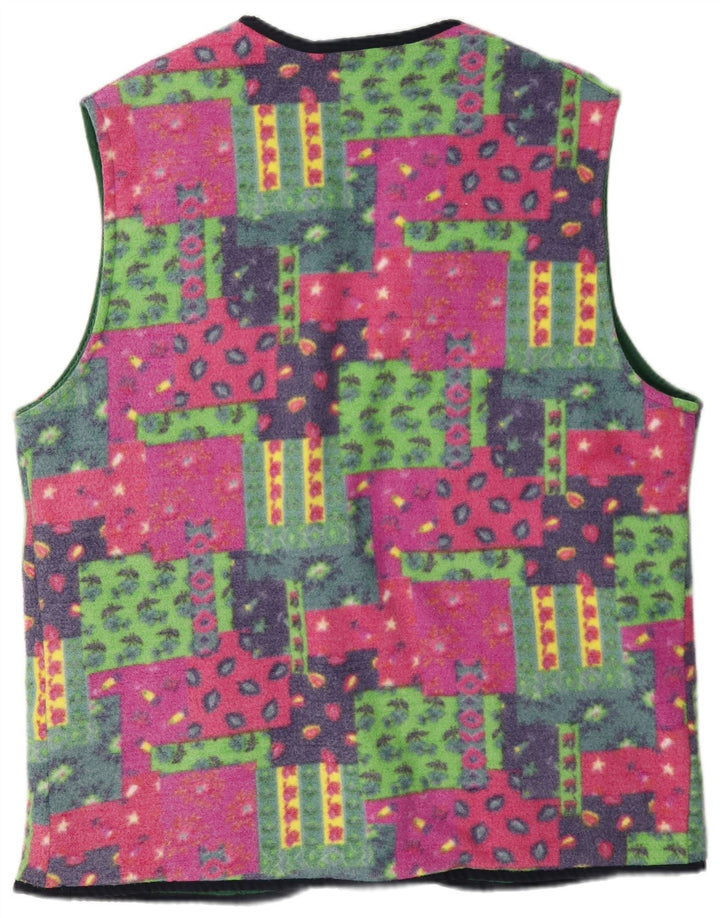 Gilet reversibile in pile da uomo Rifle UK 40 grande patchwork multicolore