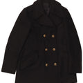 Cappotto da marinaio vintage da donna UK 14 medio nero