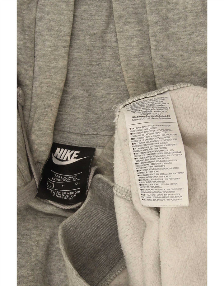 Felpa con cappuccio grafica da uomo Nike Large in cotone grigio