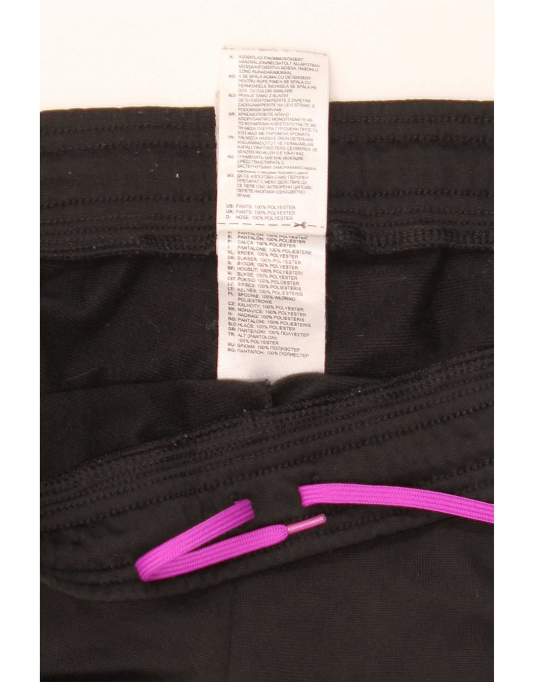Pantaloni da tuta da donna Adidas UK 8/10 Small Nero Poliestere