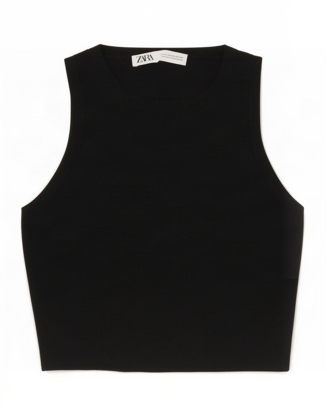Canotta corta da donna Zara UK 12 media nera
