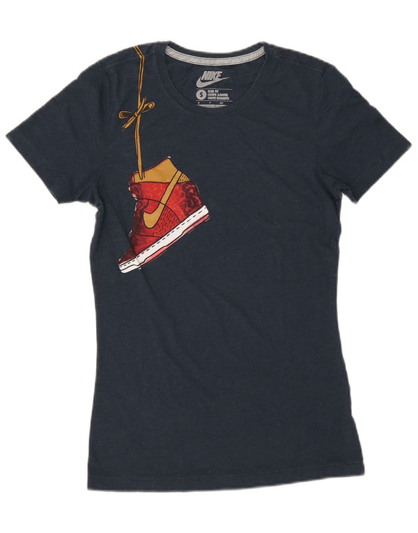 T-shirt grafica Nike da uomo slim fit, piccola, blu navy