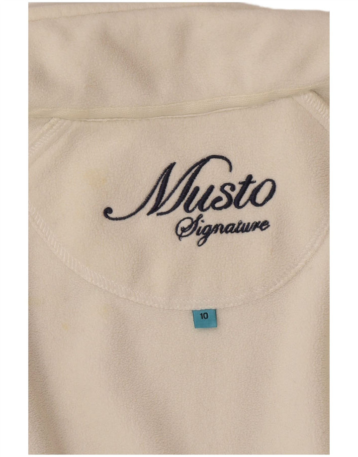 Giacca in pile da donna Musto UK 10 Small Poliestere bianco