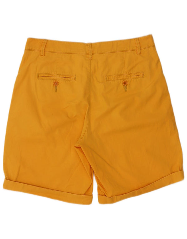 Pantaloncini chino da donna Benetton UK 10 piccoli W30 cotone giallo